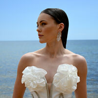 Lenore Sculptured Loop Mesh Earrings (Silver)