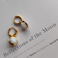 Anya 24K Artisan Moonstone Drop Earrings
					