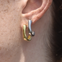 Marcie Open Square Earrings (Gold Vermeil)