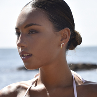 Gabrielle Pastel Diamante Climber Earrings (Yellow)