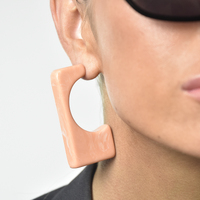 Nadia Geo Oversized Resin Statement Earrings