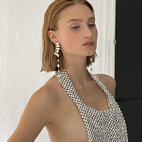 Le Beauté 24K Pearl Curve Earrings