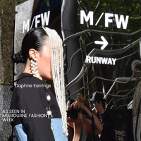 Daphne Oversized Pearl String Earrings