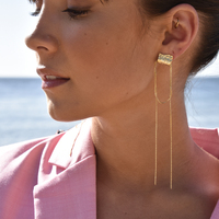 Murphy Sculpture Wrap Tassel Earrings (Gold Vermeil)
					