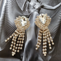 Dawn Crystal Diamante Earrings (my ears are pierced)