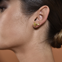 Suvi Artsy Rocky Stud Earrings (Gold Vermeil)