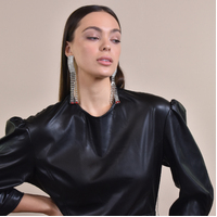 Lemaire Catwalk Diamante Tassel Earrings