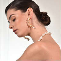 Francine 24K Luxury Pearl Sculpture Earrings