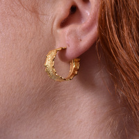 Remi Gold Vermeil Textured Earrings