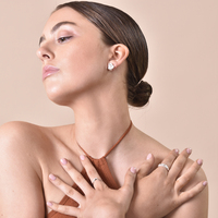 Imani Solid Sculpture Stud Earrings (Silver)