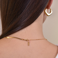 Avril Modern Gold Chic Huggie Earrings