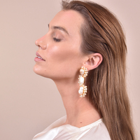 Amour 22K Luxury Pearl Bouquet Earrings (my ears are not pierced)