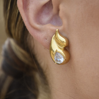 Anica Twin Droplet Earrings (Gold)