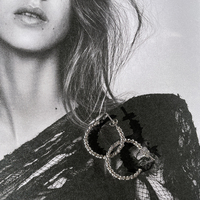 Veronique French Twisted Hoop Earrings (Silver)