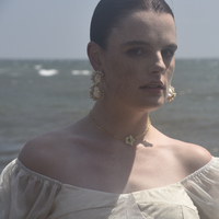 Amour 22K Twin Baroque Pearl Bouquet Earrings
					