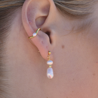 Flo Ear Contour Cuff Earring Single Piece (Gold Vermeil)