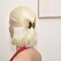 Ari Bow Hair Claw Set (Red & Turquoise)