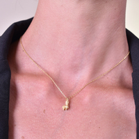 Dainty Alpaca Pendant Necklace - Gold
					