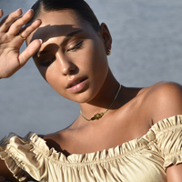 Hallie Buckled Snake Chain Necklace (Gold)
					