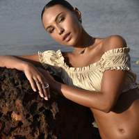 Hallie Buckled Snake Chain Necklace (Silver)
					