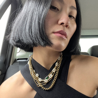 Dominique Layered Gold Chain Necklace
					