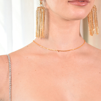 Angele Fine Gold Spine Necklace
					