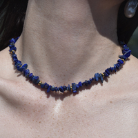 Anaise Beaded Natural Lapis Lazuli Gemstone Necklace
					