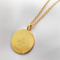 She Is Leo Artisan 24K Gold Zodiac Pendant Necklace
					