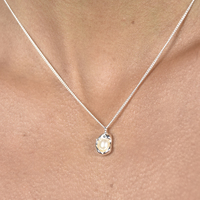 Ziya Sculptural Pearl Pod Pendant Necklace (Silver)
					