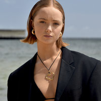 Mason Sculptured Heart Pendant Necklace (Gold)
					