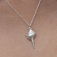 Coralia Coastal Muse Shell Pendant Necklace (Silver)
					