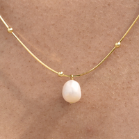 Vanna Freshwater Pearl Pendant Necklace (Gold)
					