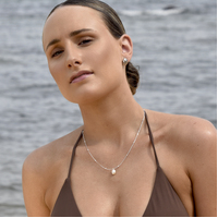 Vanna Freshwater Pearl Pendant Necklace (Silver)
					