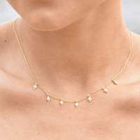 Cami Dainty Diamante Necklace (Gold)
					
