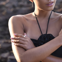 Elvie Artisan Bow Open Ring (Silver)
					