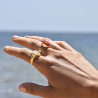 Blaze Carnelian Quartz Open Ring
					