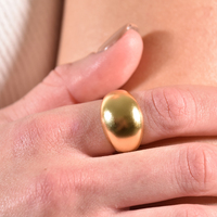 Elvera Modern Dome Open Ring - Gold
					
