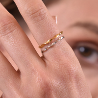 Amor Gold Filled Fine Open Ring
					
