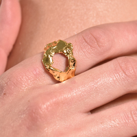 Cosette Sculpture Open Ring - Gold
					