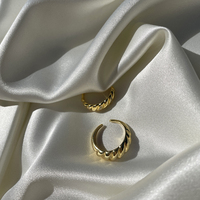 LaBelle Gold Vermeil Twisted Open Ring
					