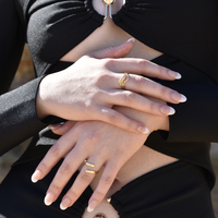 Noora Sculpture Wrap Open Ring (Gold Vermeil)
					