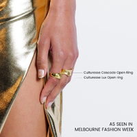 Cascade Gold Vermeil Textured Open Ring
					