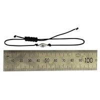 Aysun Gold Evil Eye Bracelet (Black String)
					