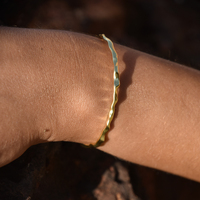 Be The Flow Artisan Bangle (Gold)
					