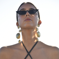 Ginevra Textured 24K Geo Sculpture Art Earrings
					