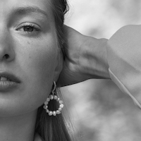 Artemis 24K Artisan Pearl Hoop Earrings
					