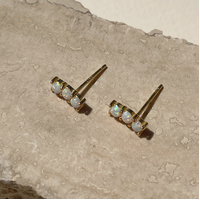 Zia Dainty Opal Stud Earrings