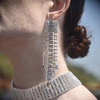 Bellatrix Catwalk Diamante Statement Earrings 