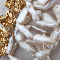 Rosalyn Coastal Devine Pearl Hoop Earrings (my ears are pierced)