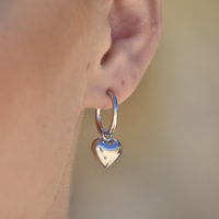 Lavin Classic Love Heart Drop Earrings (Silver)